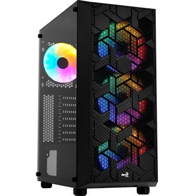 Компьютерный корпус AeroCool Hive-G-BK-v2 Black